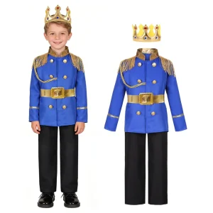 Kids’ Prince Costume Boy’s King Cosplay Party Clothing