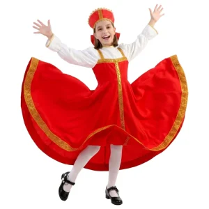 Kids’ Russian Traditional Dance Dress Performance Costume TRAD-007