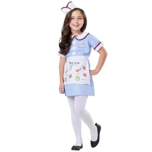 Kids Stage Performance Costume Diner Service Role Theme for School Drama Show