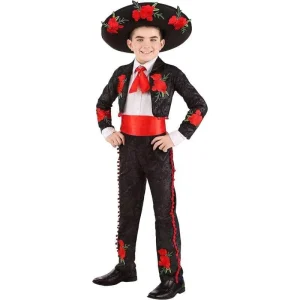 Kids Traditional Mexican Mariachi Amigo Costume Boys Charro Suit Girls Carnival Halloween Performance Outfit