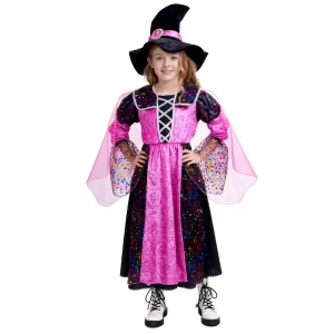 Kids Witch Costume Dress with Hat for Stage Performance