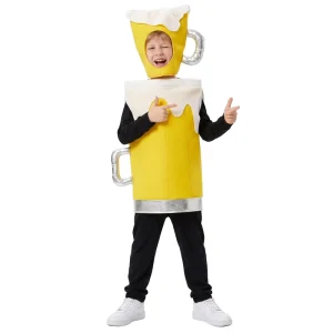 Kids Yellow Beer Mug Costume with Foam and Handle