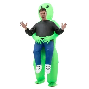 Kids and Adult Green Alien Inflatable Halloween Costume