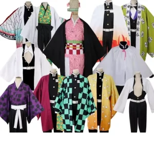 Kimetsu No Yaiba Anime Cosplay Kimono Costume Color Print