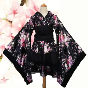 Kimono Cardigan Sexy Kimono Japanese Style Robe Lolita Maid Dress for Women Party Yukata Dance Anime Cosplay Costumes Women