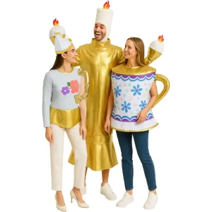 Kitchenware Themed Family Costumes Adult Teacup and Candle Cosplay Outfits