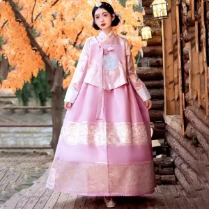 Korean Clothing Women Traditional Court National Costume Hanbok Sequined Stage Dance Dress New Year Halloween Party Wear