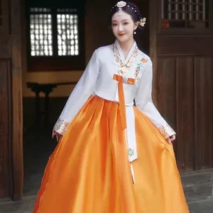 Korean Hanbok Yanji Princess Traditional Court Lady Costume for Photography and Dance Performance