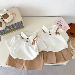 Korean Style Boys’ and Girls’ Polo School Uniform Sets