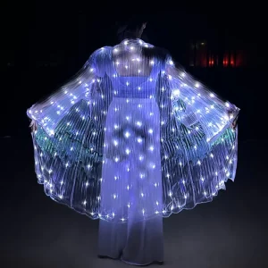 LED Light Sleeve Outerwear Halloween Stage Light Show Oriental Dance Nightclub Performance Costume Belly Dance Kimono