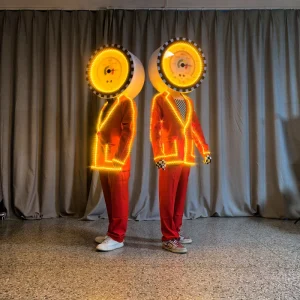 LED Luminous Headband Clock Performance Costume Set Nightclubs Dancer Singer Stage Wear Costume