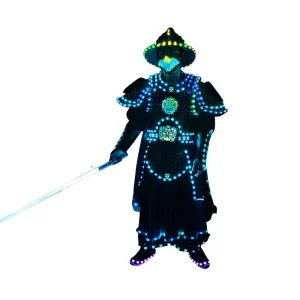 LED Traditional Chinese Armor Warrior Costume for Men