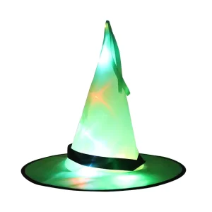 LED Witch Hat for Girls and Women Halloween Cosplay