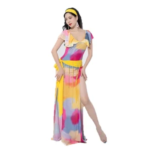 Lady Belly Dancer Costume Halloween Performance Wear All Sets