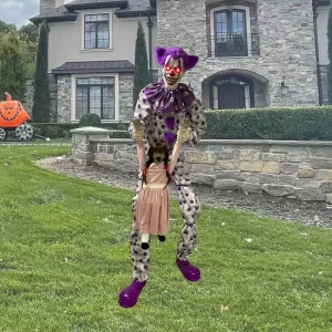 Large Animated Clown Halloween Animatronic Decoration for Outdoor Parks