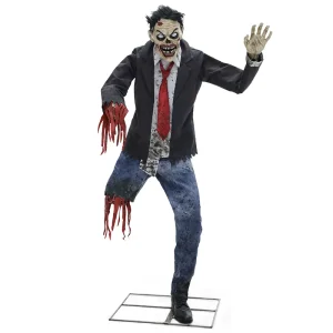 Large Electric Mechanical Cemetery Zombie Swing Prop for Haunted Houses and Escape Rooms