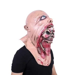 Latex Skeleton Zombie Face Mask for Adults