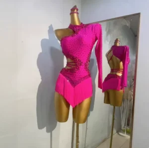 Latin Dance Dress Light Women Tassel Ballroom Competition Adult Dancers Stage Show Dance Costume Latin Dress
