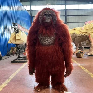 Life Size Animatronic Red Gorilla Costume
