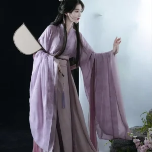 Light Purple Ancient Chinese Hanfu Tang Dynasty Fairy Cosplay Costume for Women