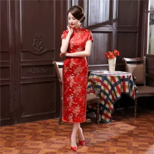 Long Large Size Performance Daily Banquet Tang Dress Cheongsam J3090