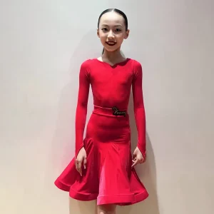Long Sleeve Neck Halter Lyrical Dance Costume Jazz Latin Ice Skating Ballet Dress Performance Wear Dance Costumes
