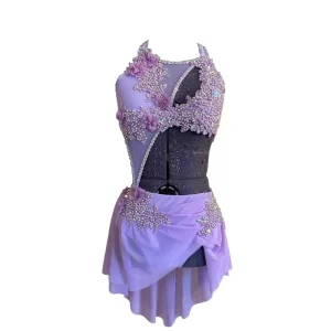 Lyrical Dance Costume Woman Pole Dancing Skirt Girls Stage Dance Wear Purple Color for Stage Performance