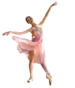Lyrical Dance Wear Traditional Style Ballroom Stage Dance Costume Heat Transfer Printed Design Performance Wear Made Spandex