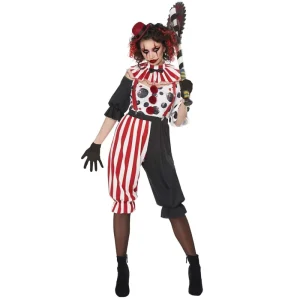 M-XL Halloween Zombie Clown Costume