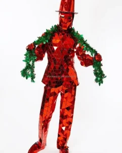 MOQ 1 PC Stage Show Mirror Suit Mirror Costume Party Performance DJ Singer Supplies Mirror Reflective Clothing Dance Costumes