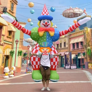MOQ 1 PCS Circus Parade Performance Inflatable Walking Costume Inflatable Clown Puppet