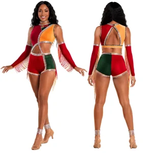 Majorette Dance Uniforms Manufacturer Custom Sequin Fringe Spandex Stage Performance Wear Professional Majorette Costume Factory