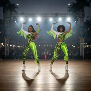 Majorette Oem Performance Wear Custom Spandex Stage Dance Costume Ballroom Uniform for Competition One Size Fits All