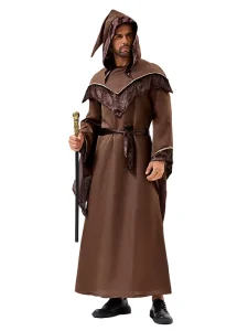 Male Adult Halloween Wizard Missionary Robe Horror TV Movie Costumes Suits Elegant Church Attire