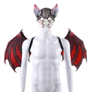 Manufacturer Direct Sale Halloween Carnival Adult & Children’s Cosplay Set Bat Vampire Mask & Wings Suit for Party Decorations