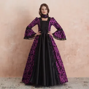 Mediaeval Court Dress Victorian Gothic Plus-Size Evening Party Dress