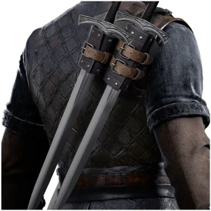Medieval Back Double Sword Set Nordic Viking Style Vintage COSPLAY Props for Men Adults for for Cross Border