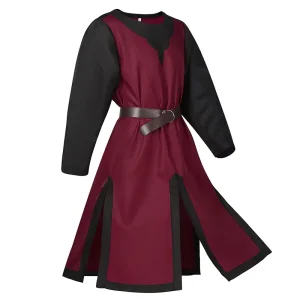 Medieval Costume Mens Larp Warriors Knight Cosplay Tunic Vest Gown Shirt Tabard Coat Adult Halloween Carnival Dress up Party