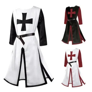 Medieval Crusader Tunic Templar Knight Surcoat Renaissance Chivalric Warrior Hospitaller Knights Robe Teutonic Top