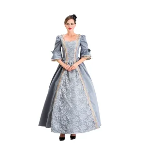 Medieval European Vintage Royal Court Princess Dress for Stage Performance