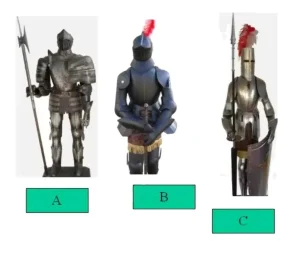 Medieval Full Steel Templar Knight Suit of Armor Silver Finish 18 GA Wearable Costume