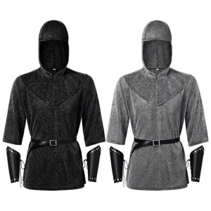Medieval Knight Chain Armor Style Shirt Cosplay Costume