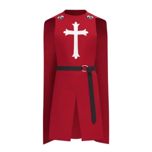 Medieval Knight Crusader Templar Halloween Men’s Cosplay Costume