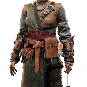 Medieval Leather Costume Set with Belt Pouch Warrior Sword Scabbard