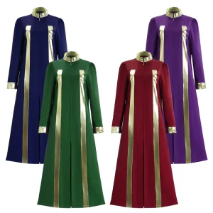 Medieval Priest Judge Robe Vintage Halloween Cosplay Cloak Costume for Stage Performance
