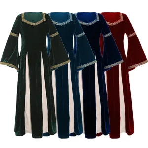 Medieval Renaissance Royal Court Dress Cosplay Costume for Girls and Children
