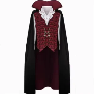 Medieval Vampire Devil Cosplay Costumes Gothic Fancy Dress up Halloween Theme Party Events Cloak Shirt Carnival Takerlama