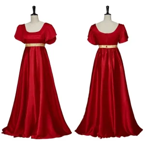 Medieval for Vintage Regency Princess Polyester Empire Waist Ball Gown TV & Movie Costume