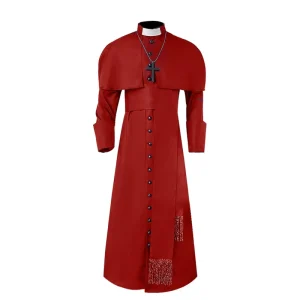 Men’s Church Father Clergy Priest Robe Costume for Halloween