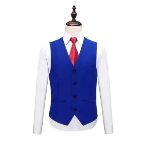 Men’s Custom Made Royal Blue Wedding Suit with Coat and Trousers